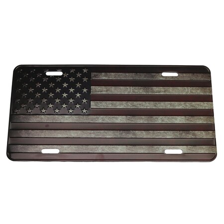 Race Sport Red, White and Blue American Flag Front License Plate RSAFLP-R